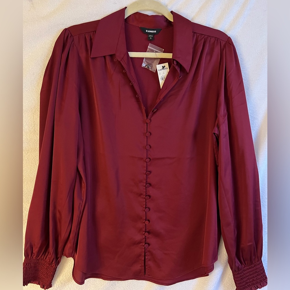 Burgundy blouse from EXPRESS